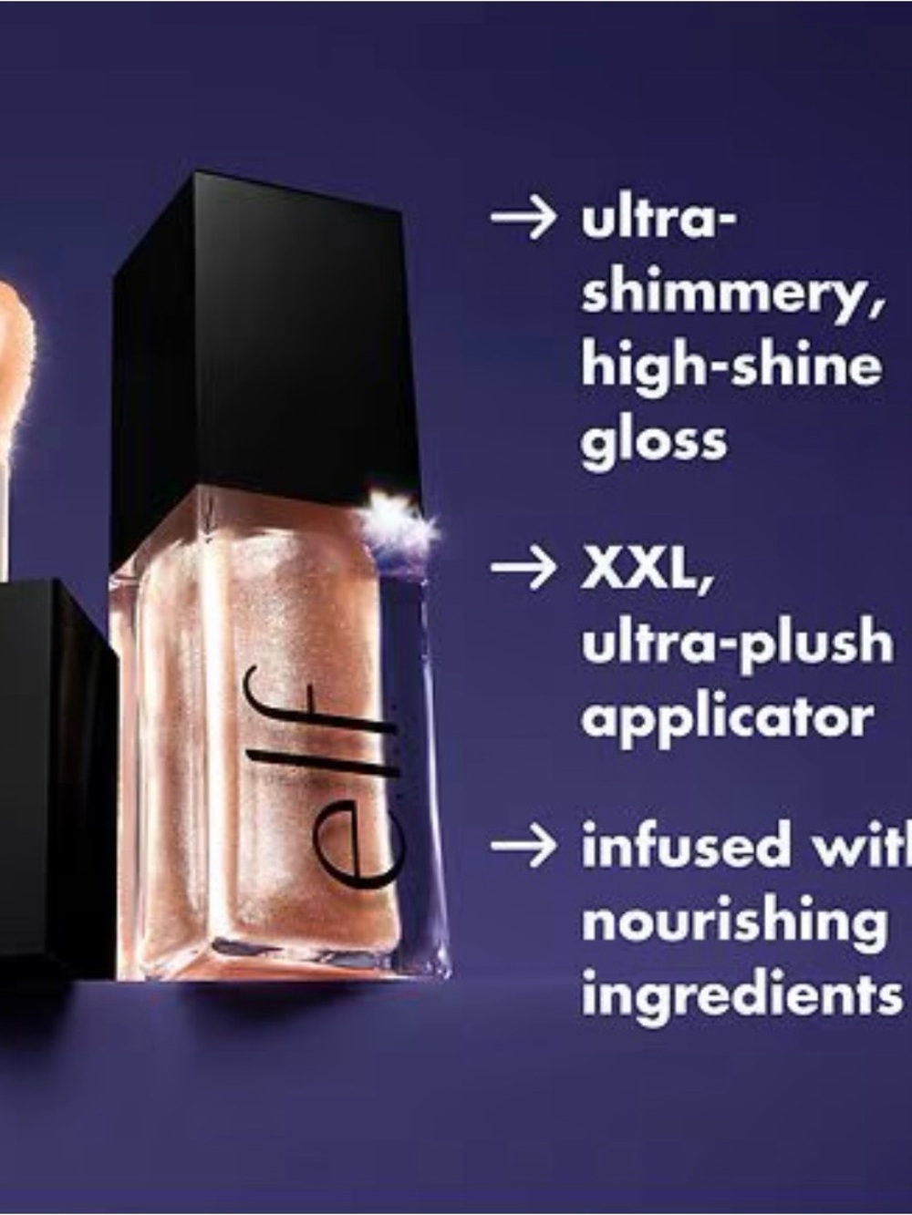 e.l.f. Glow Reviver Lip Oil Glimmer Mint, Candy Coded, 0.25 fl oz
